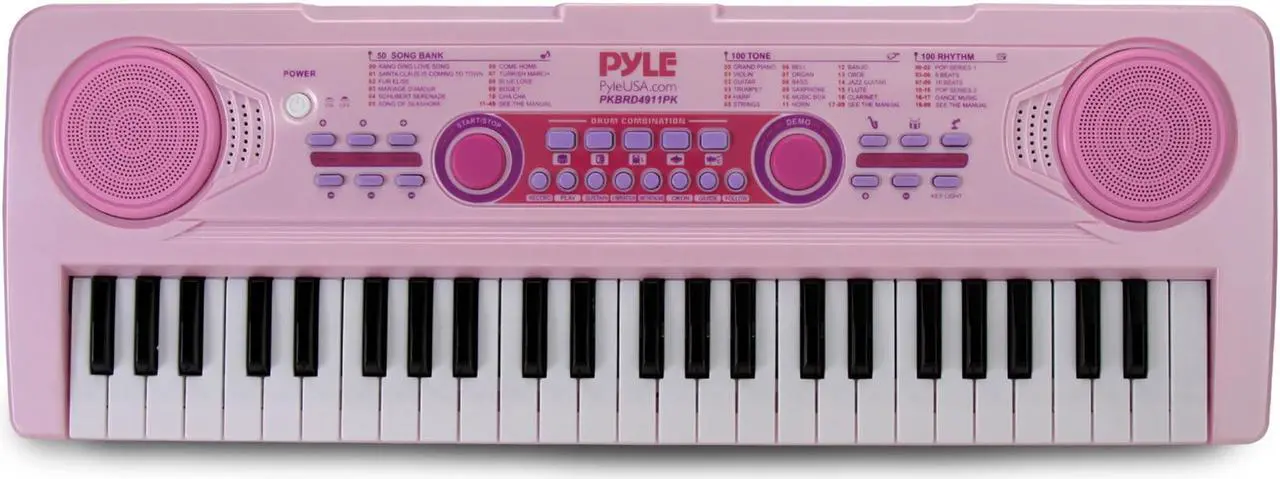 Alt view image 10 of 10 - electric keyboard piano for kids-portable 49 key electronic musical karaoke keyboard, learning keyboard for children w/drum pad