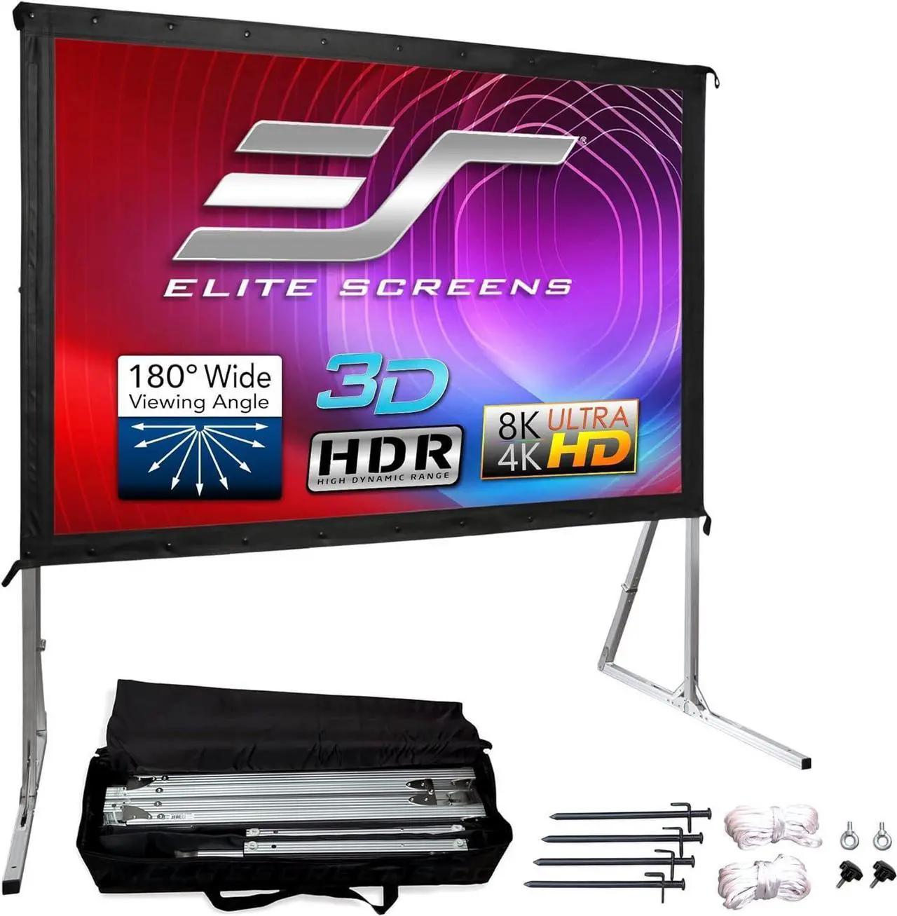 Alt view image 9 of 9 - Elite Screens Yard Master 2 OMS135VR2 Projection Screen - 135" - 4:3 - Floor Mount