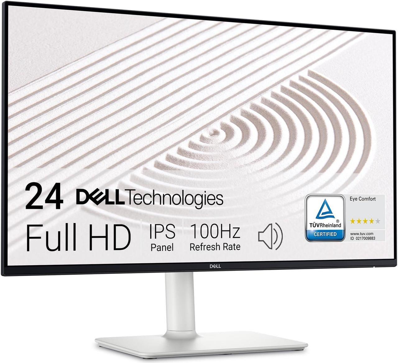 Dell S2425Hs Monitor - 23.8 Inch  Fhd (1920X1080) Display  100Hz Refresh Rate 1500:1 Contrast Ratio  Tv Rheinland Eye Comfort 4 Star  Integrated 2X5W Speaker  Height/Tilt/Swivel/Pivot - Ash White