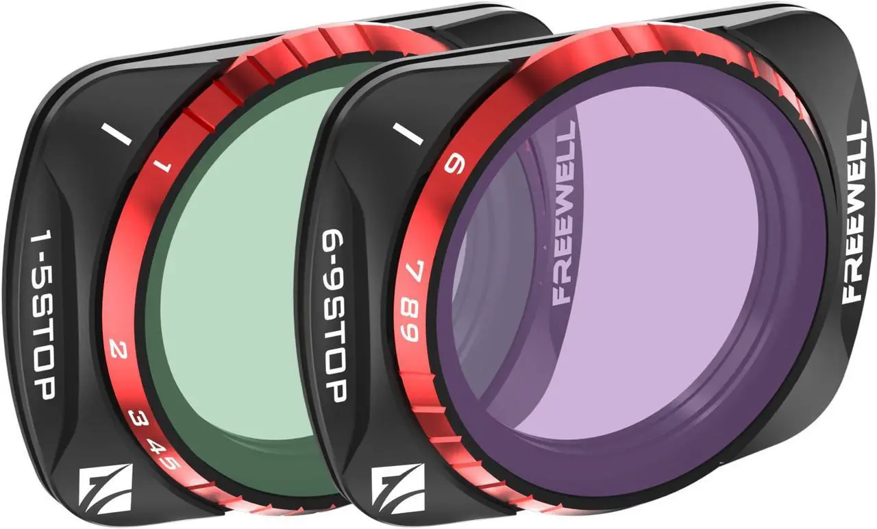 Alt view image 6 of 6 - Freewell Variable ND 1-5 and 6-9 Stop Filters for DJI Osmo Pocket 3, 2-Pack