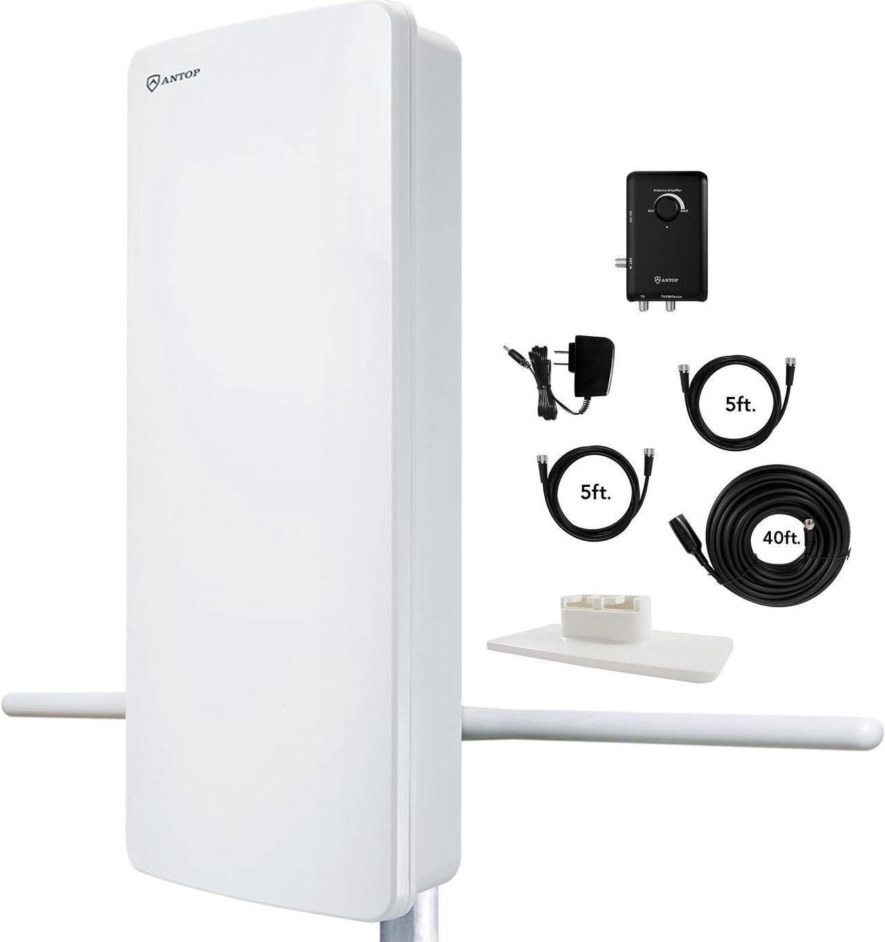 Alt view image 2 of 2 - antop at-800sbs hdtvfm amplified antenna with noise-free 4g lte filter & smart boost system for dual connectivity, support tv a
