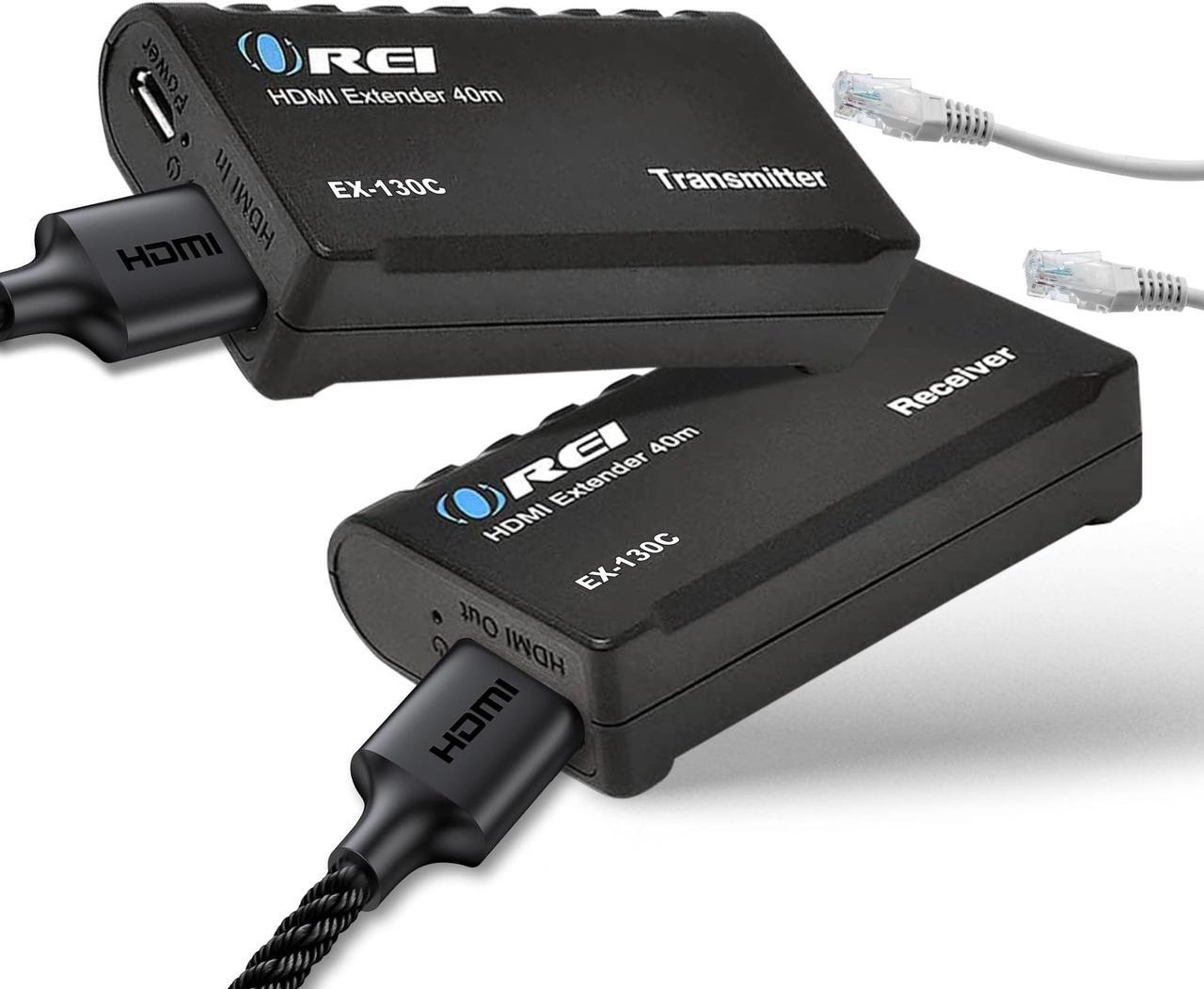 Alt view image 8 of 8 - HDMI to Ethernet Over CAT6/CAT7 by OREI Extender RJ45 Upto 130 Feet - 1080P Full HD POC Transmitter & Receiver (EX-130C)