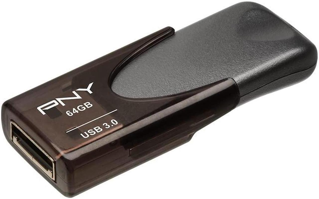 Alt view image 11 of 11 - PNY - Elite Turbo Attache 4 64GB USB 3.0 Type A Flash Drive - Black/Gray
