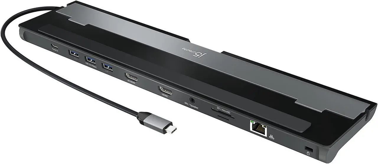 Alt view image 13 of 20 - j5create USB-C® Dual HDMI™ Docking Station