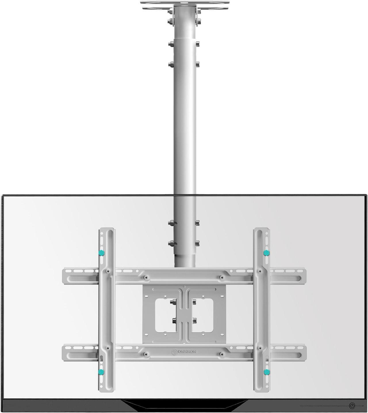 Alt view image 9 of 9 - ONKRON Ceiling TV Mount Hanging Height Adjustable TV Bracket - Drop Down TV Mount - Full Motion Pole TV Mount for 32 to 70 Inch LED LCD OLED 4K TVs, Flat Screens up to 150 lbs (N1L) White
