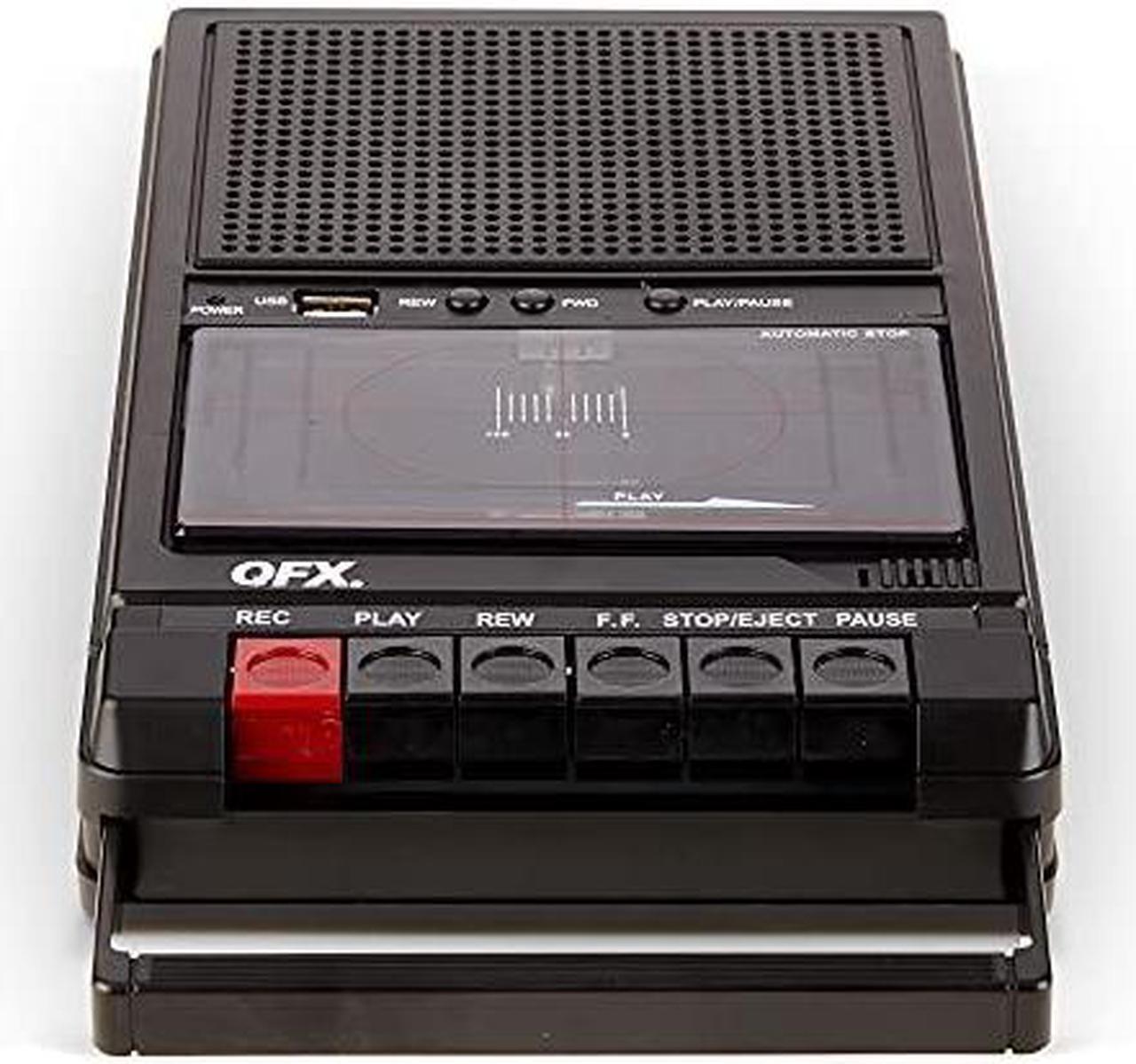 Alt view image 11 of 11 - QFX RETRO-39 Shoebox Tape Recorder with USB Player