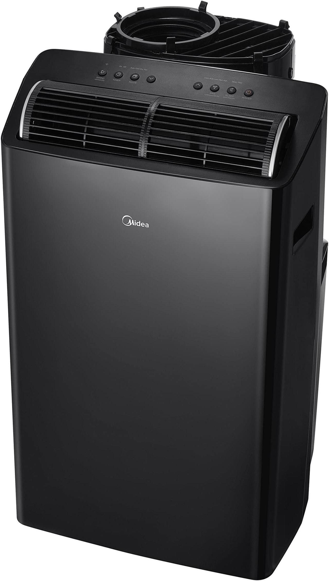 Alt view image 8 of 8 - Midea MAP12S1TBL 12,000 BTU DUO Smart Inverter Portable Air Conditioner - Black