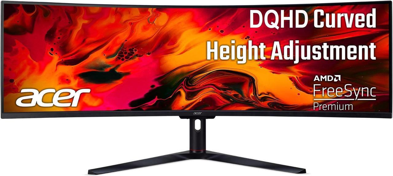 Alt view image 18 of 18 - Acer Nitro EI491CR S 49" 5120x1440 120Hz 4ms Curved Gaming LCD Monitor Black