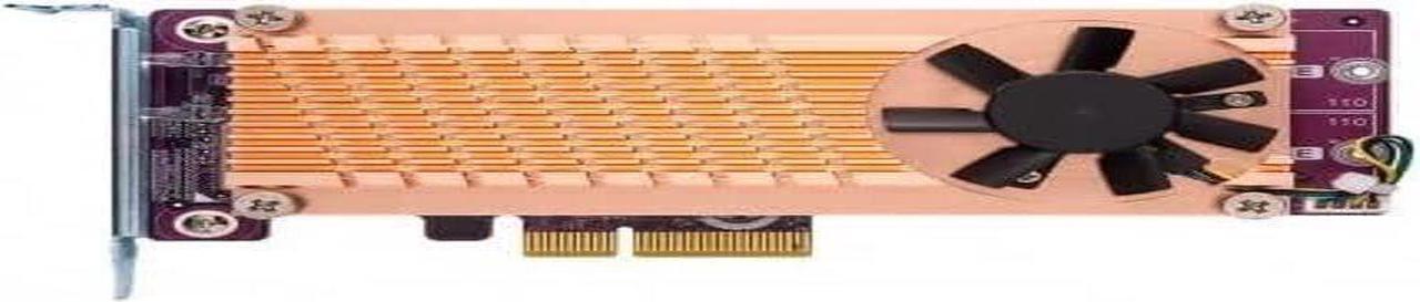 Alt view image 10 of 11 - QNAP QM2-2S-220A Dual M.2 22110/2280 SATA SSD Expansion Card (PCIe Gen2 X2), Low-Profile Bracket Pre-Loaded, Low-Profile Flat and Full-Height are Bundled