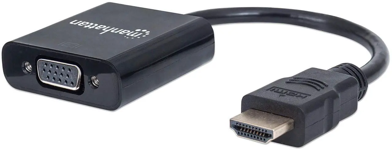 Alt view image 10 of 10 - Manhattan Hdmi Male To Vga Female Converter With Optional Usb Micro-B Power Port - Retail Blister