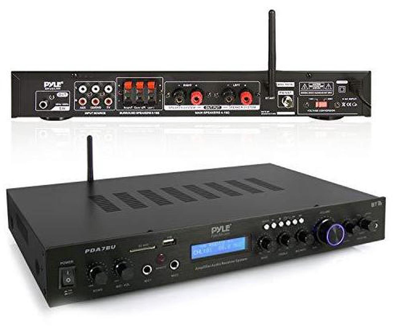Alt view image 12 of 12 - Pyle Home Theater Amplifier Audio MP3/USB/SD/AUX/FM Black Receiver Sound System with Bluetooth Wireless Streaming