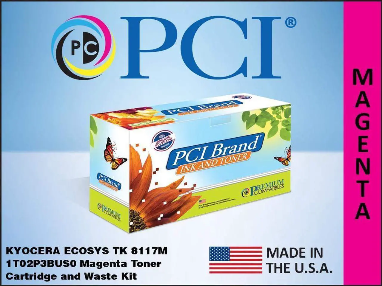 Alt view image 2 of 2 - PREMIUM COMPATIBLES INC. TK-8117M-PCI PCI Kyocera ECOSYS TK8117M Magenta Toner