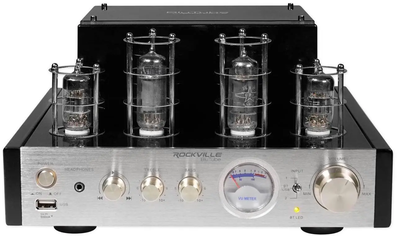 Alt view image 2 of 2 - Rockville Blutube Sg 70W Tube Amplifier/Home Theater Stereo Receiver W/Bluetooth