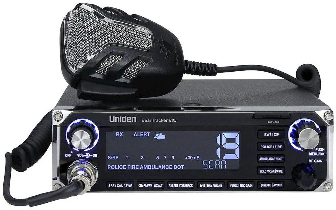 Alt view image 13 of 13 - Uniden Beartracker 885 BearTracker 885 Hybrid CB Radio/Digital Scanner