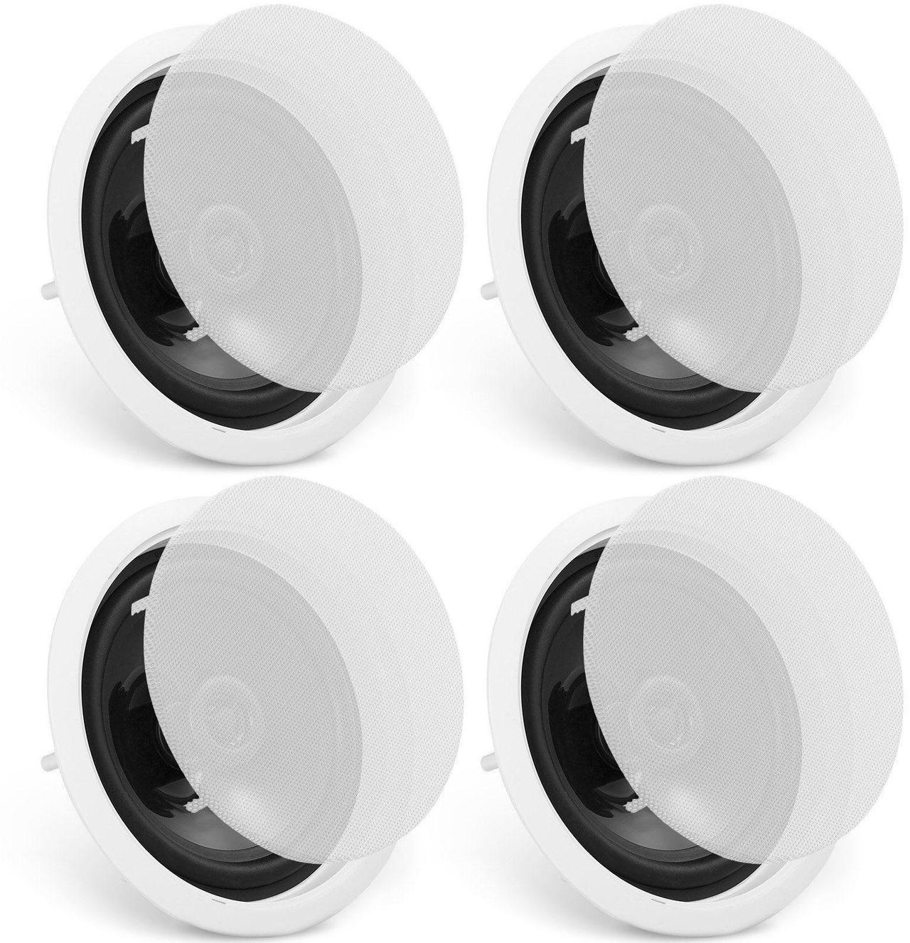 Alt view image 2 of 2 - VEVOR 4 PCs 6.5'' Bluetooth in Ceiling Speakers, 150W, Flush Mount Ceiling & in-Wall Speaker System with 8Impedance 89dB Sensitivity, for Home Kitchen Living Room Bedroom or Covered Outdoor Porches