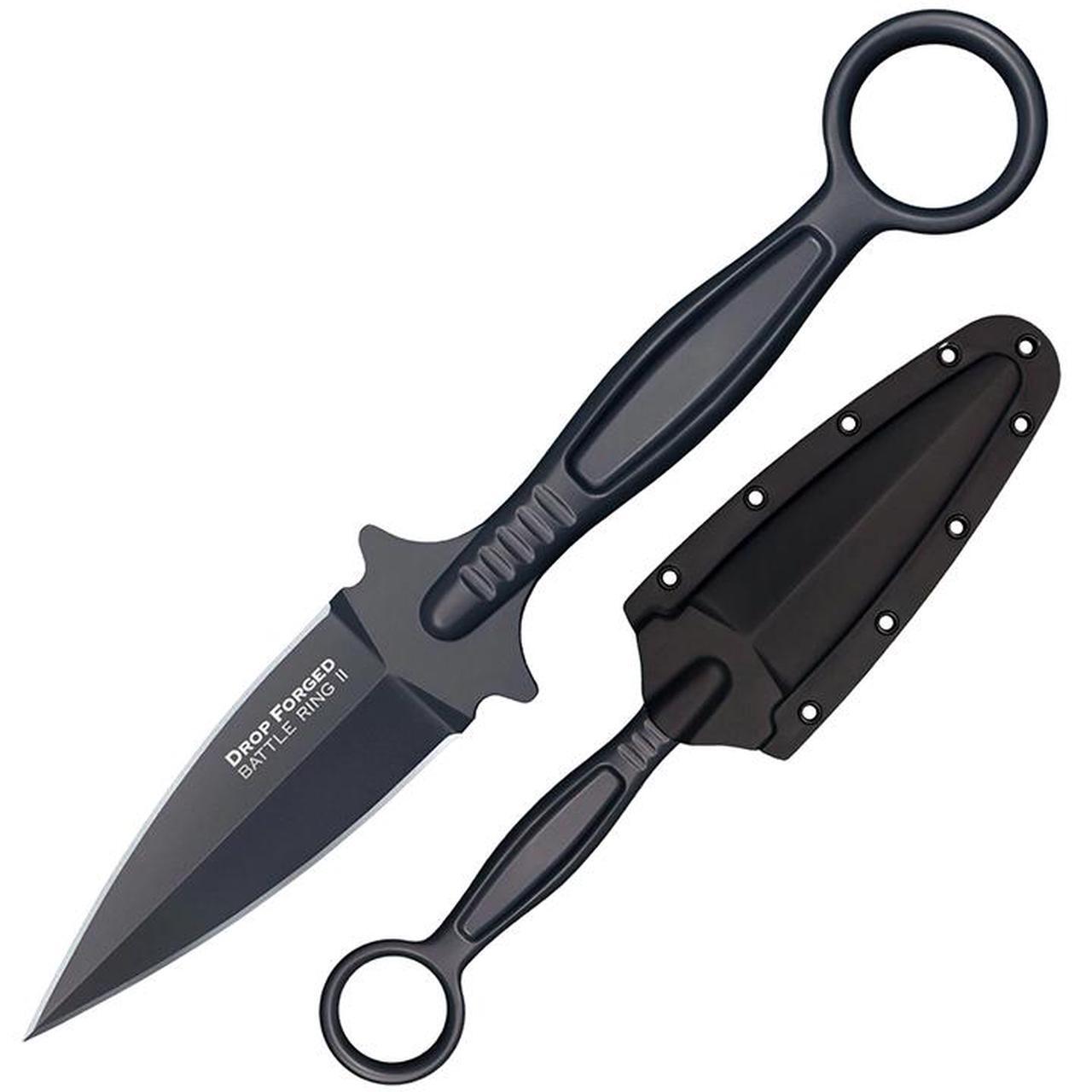 Alt view image 13 of 13 - Cold Steel Razor Sharp Drop Forged Battle Ring II Fixed Blade with Secure Sheath