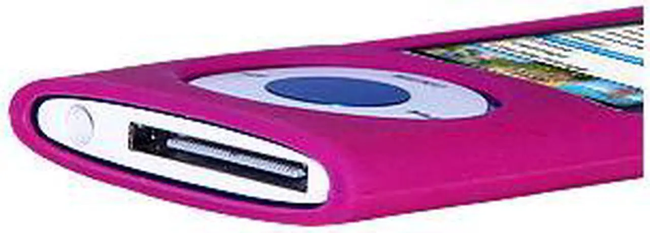 Alt view image 5 of 9 - Amzer Silicone Skin Jelly Case - Hot Pink For iPod Nano 5th Gen