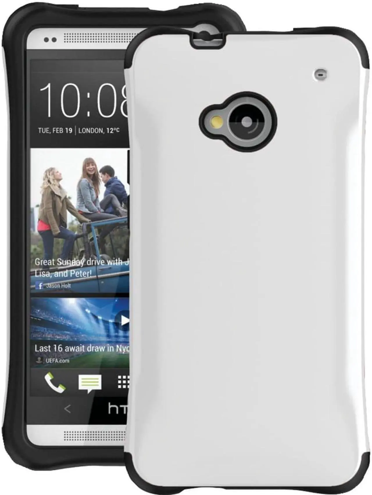Alt view image 2 of 7 - Ballistic HTC One Aspira Case White / Black AP1132-A085