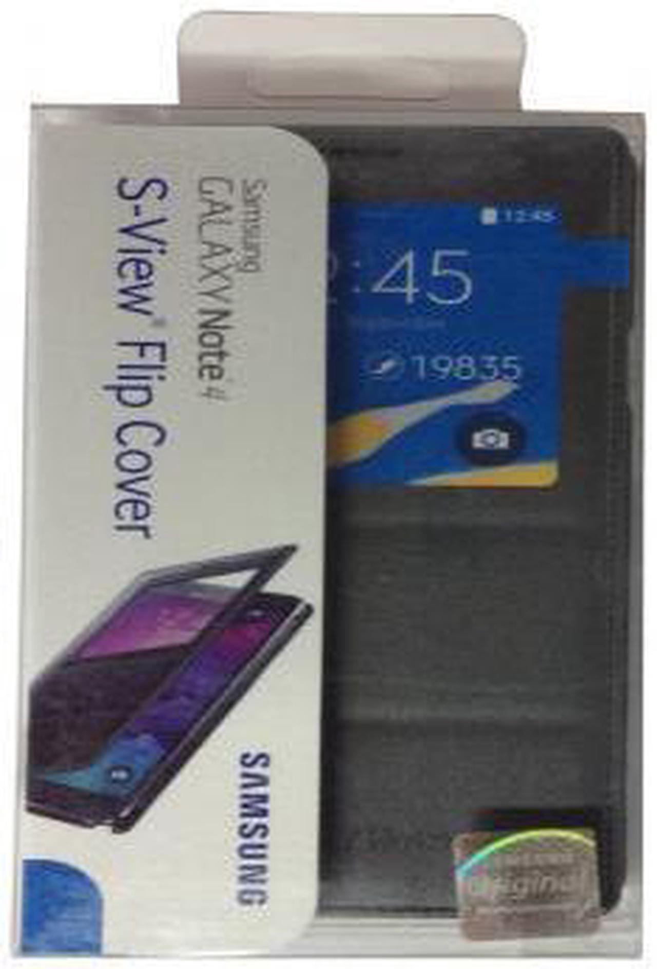Alt view image 5 of 9 - SAMSUNG Charcoal Black Plain Galaxy Note 4 S-View Flip Cover EF-CN910BCESTA