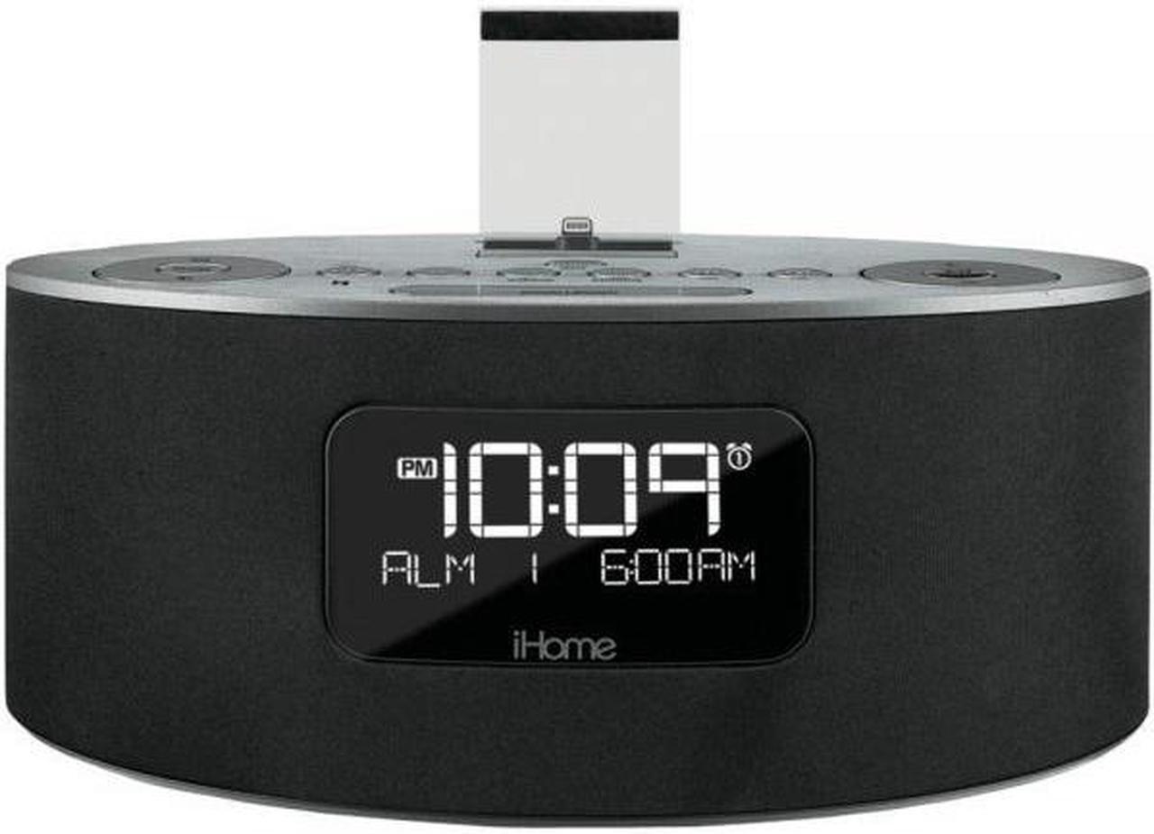Alt view image 7 of 15 - iHome iDL46 Stereo Dual Alarm Clock Radio for iPad, iPhone&  iPod, Gray