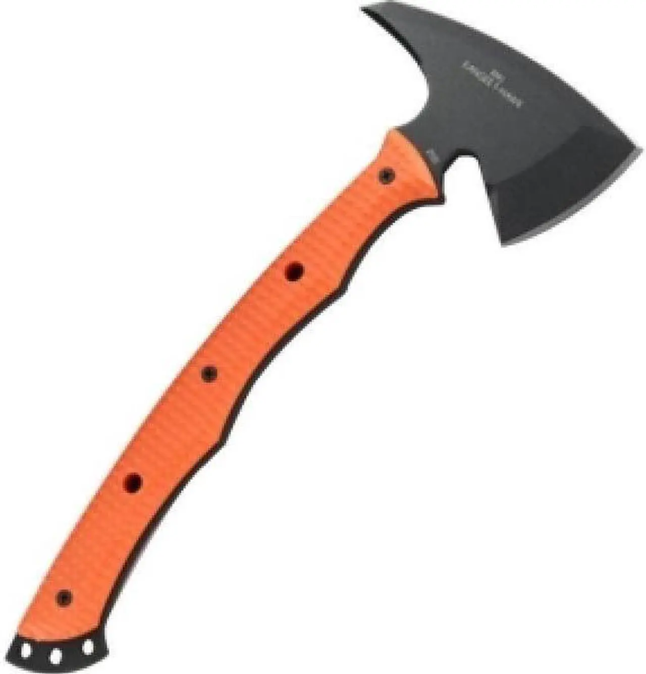 Alt view image 5 of 6 - CRKT RMJ Kangee T-Hawk ER-Tomahawk w axe edge front, orange Kydex sheath 2725ER