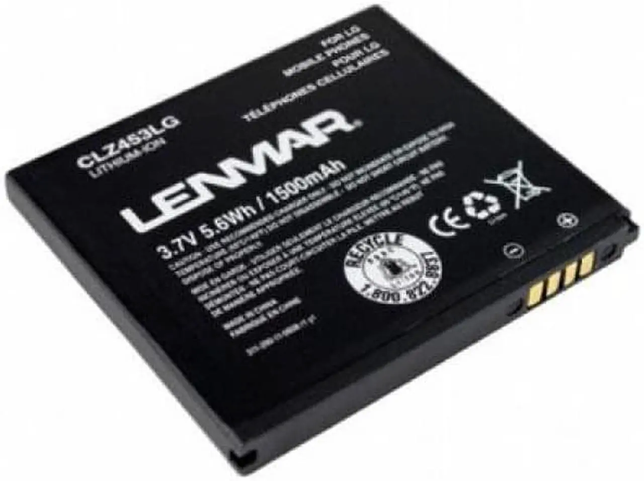 Alt view image 3 of 3 - Lenmar CLZ453LG Replacement Battery for LG G2x P999 4G - Retail Packaging - Black