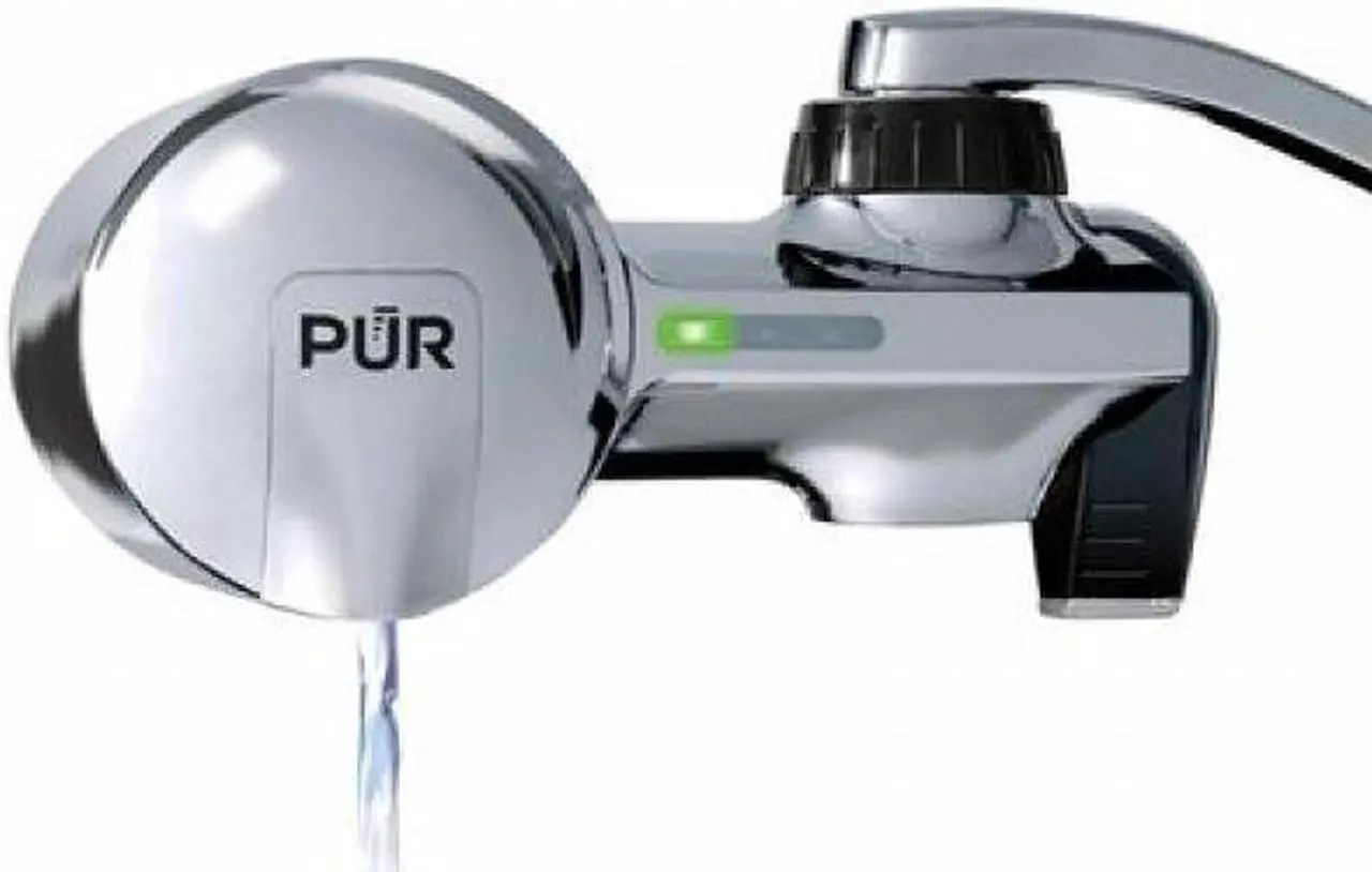 Alt view image 2 of 13 - PUR PFM400H Advanced Chrome Horizontal Water Filtration Faucet Mount with 1 Mineral Clear Filter,100 gal