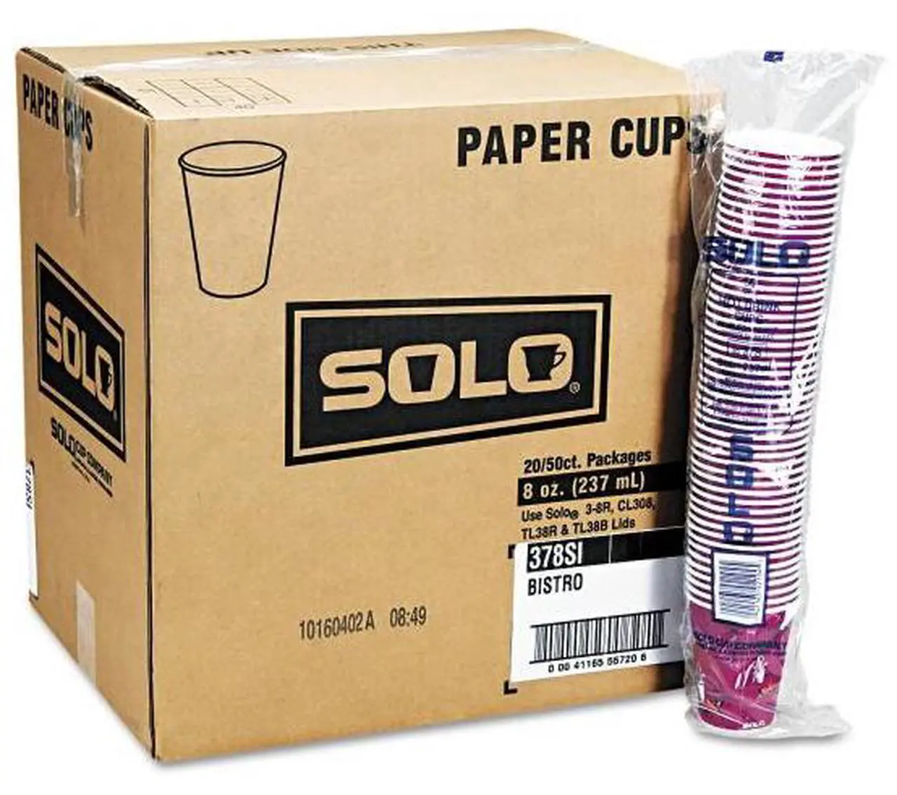 Alt view image 4 of 6 - Solo Cup - 370SI-0041 - Bistro Design Hot Drink Cups, Paper, 10oz, 1000/Carton