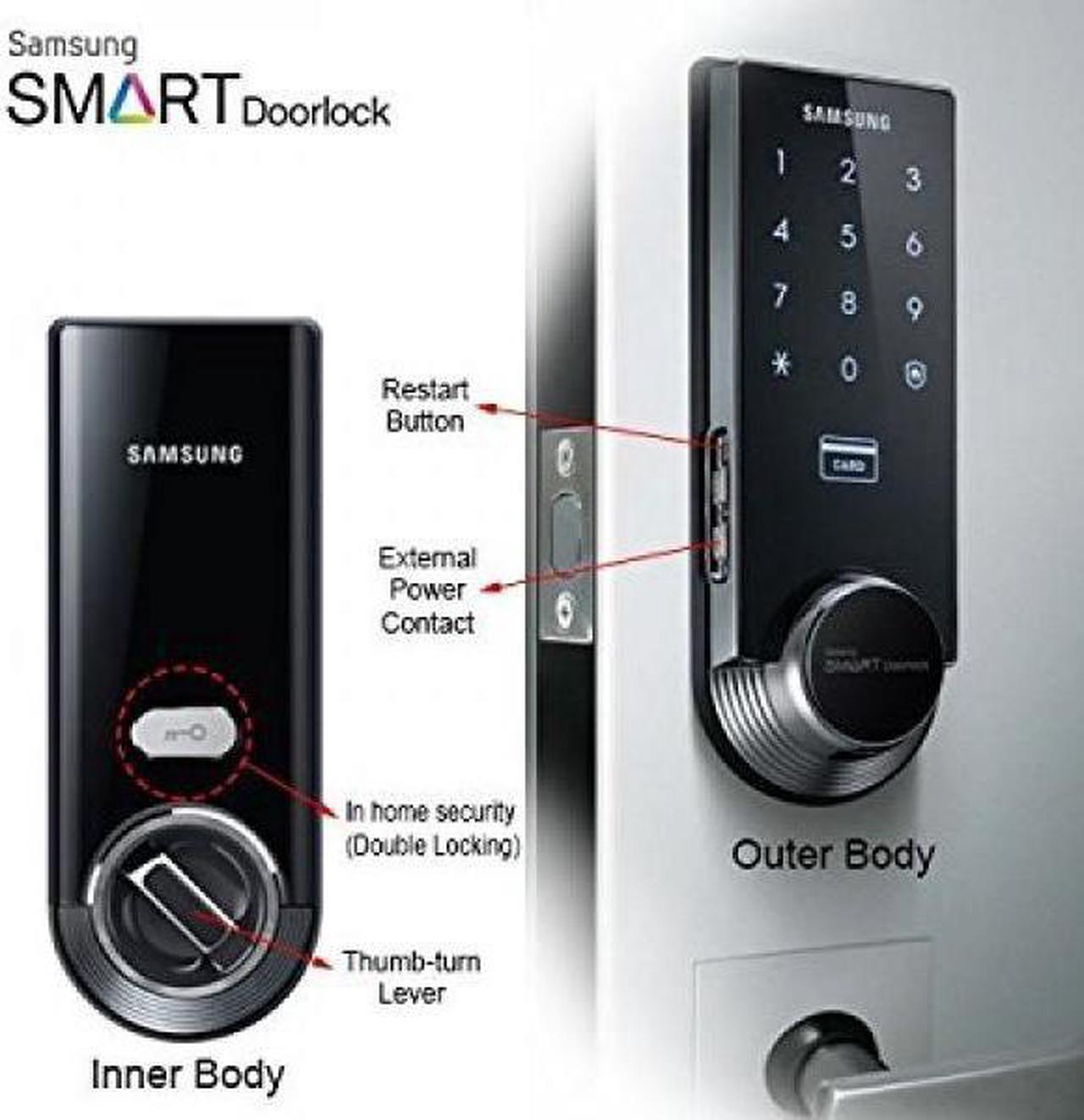 Alt view image 7 of 7 - SAMSUNG SMART Digital Door Lock Keyless Deadbolt Lock SHS-3321 Deadbolt Doorlock