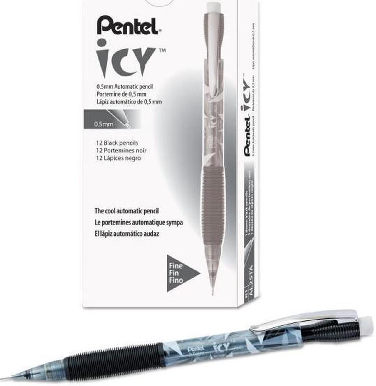 Alt view image 5 of 16 - Pentel Icy Mechanical Pencil .5mm Trans Smoke Dozen AL25TA