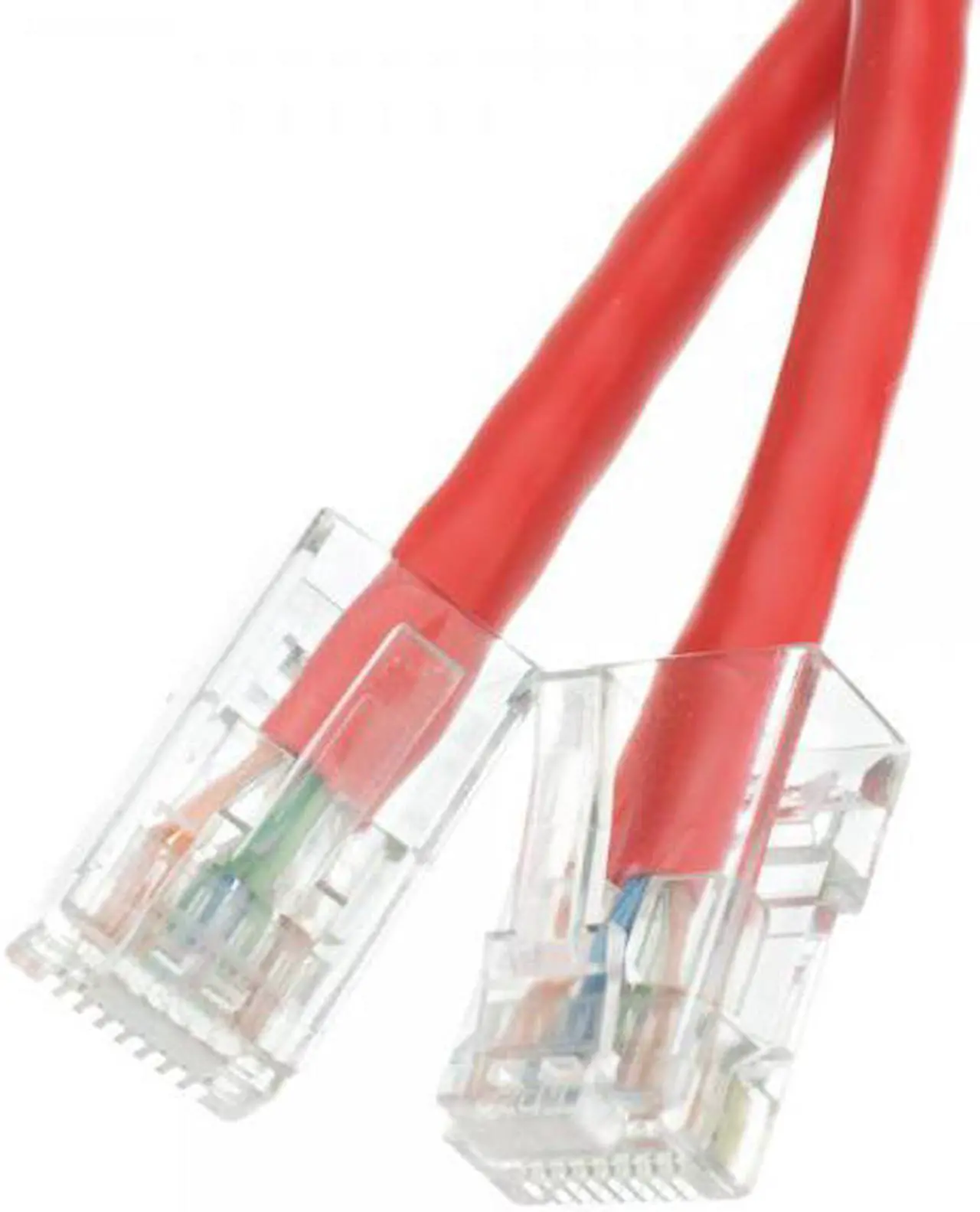 Alt view image 3 of 4 - Cable Wholesale Electronics Cat6 Red Ethernet Patch Cable Bootless 14 foot