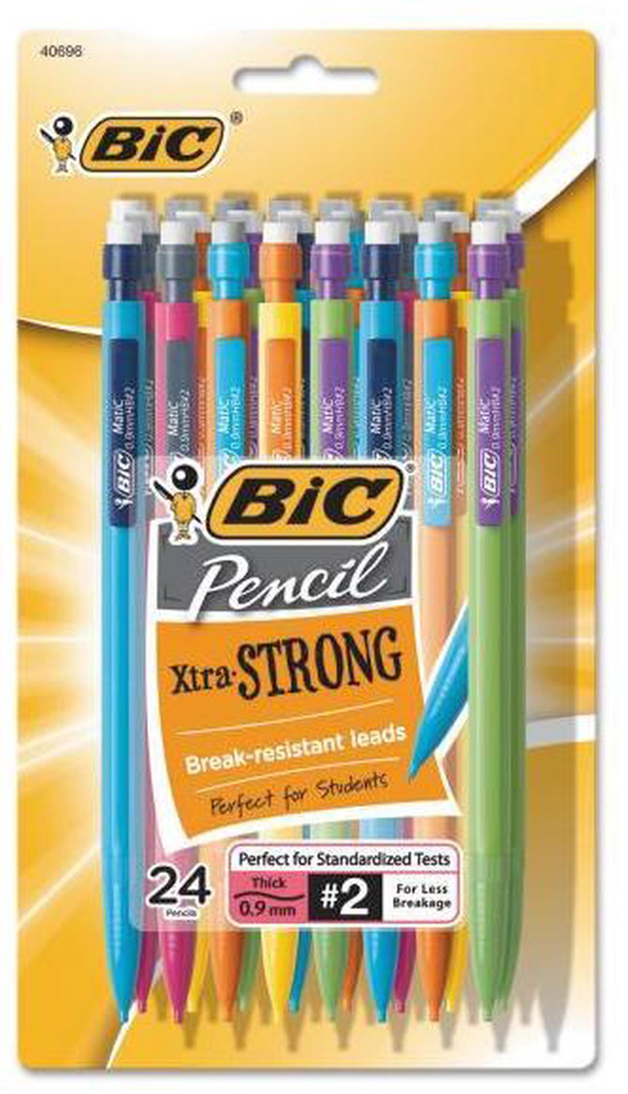 Alt view image 4 of 20 - BIC MPLWP241 Mechanical Pencil With Pocket Clip #2 Pencil Grade - 0.9 mm - Assorted Lead - Assorted Barrel - 24 / Pack