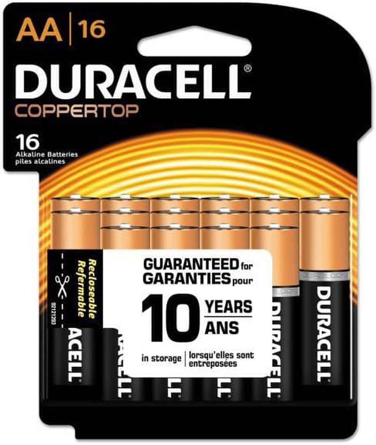 Alt view image 9 of 20 - Duracell Coppertop 1.5V AA Alkaline Battery, 16-pack
