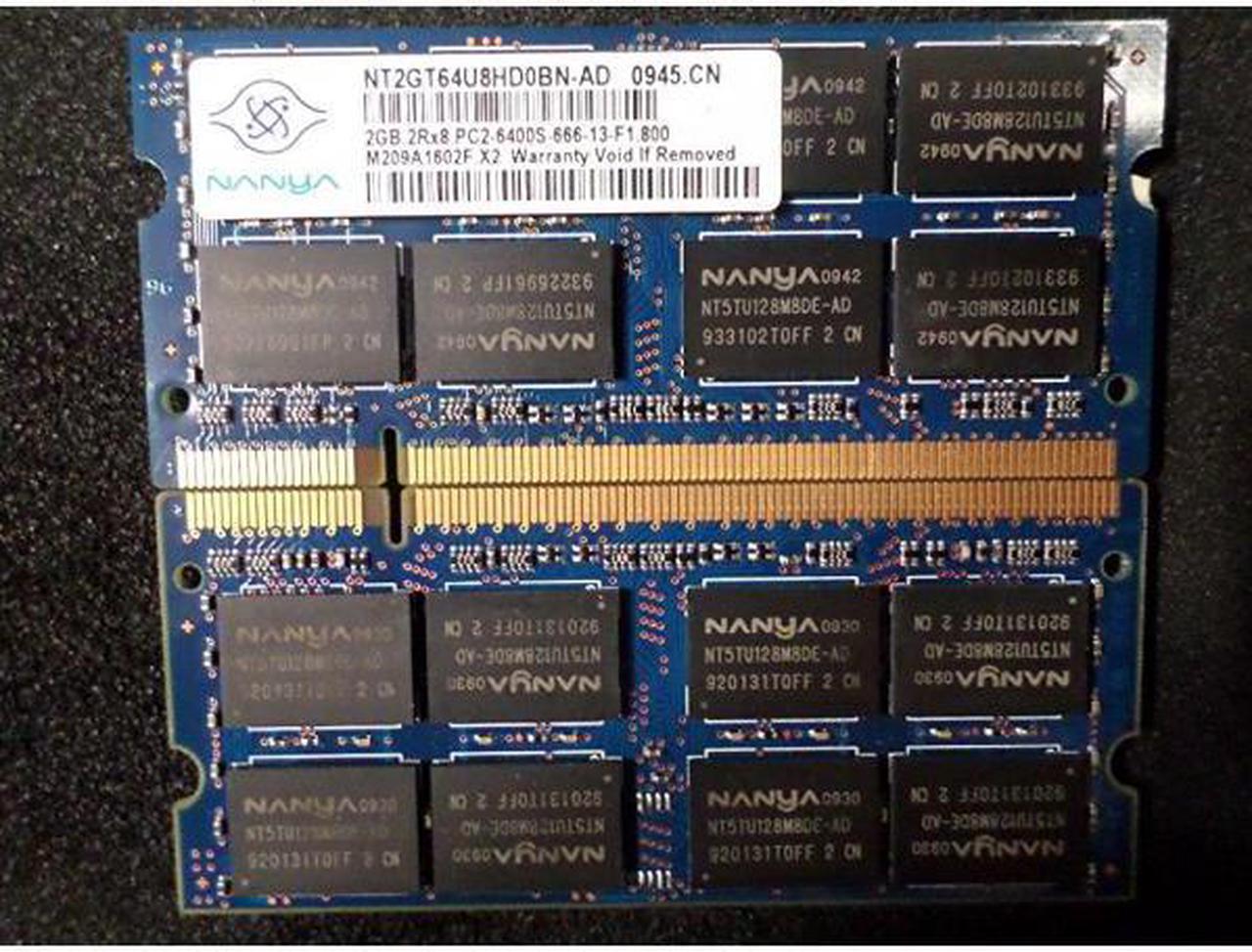 Nanya 4GB (2x2GB) SODIMM DDR2 PC2-6400 800MHz Laptop RAM