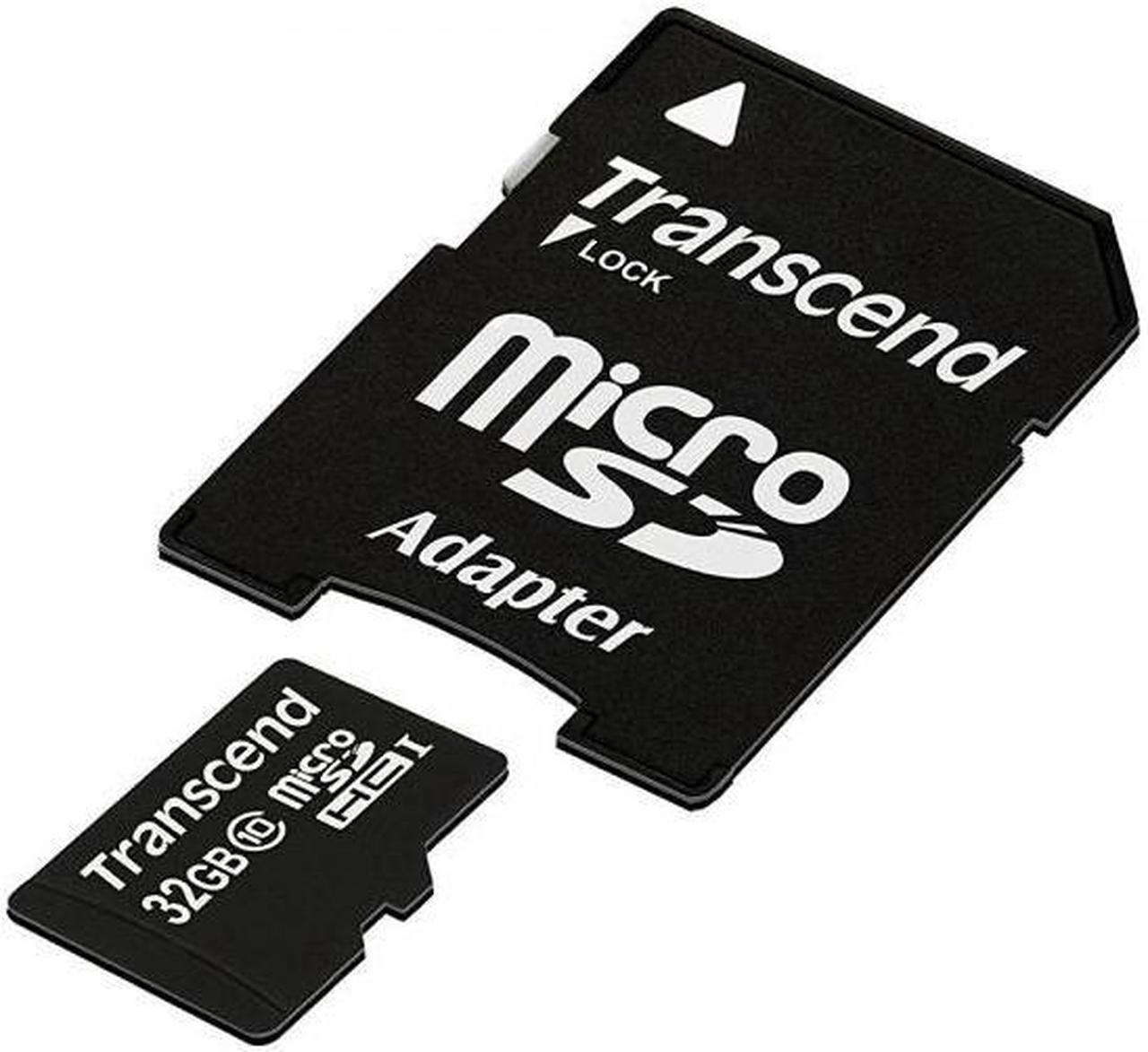 Transcend 32GB MicroSDHC Class10 Memory Card with Adapter 30 MB/s (TS32GUSDHC10)