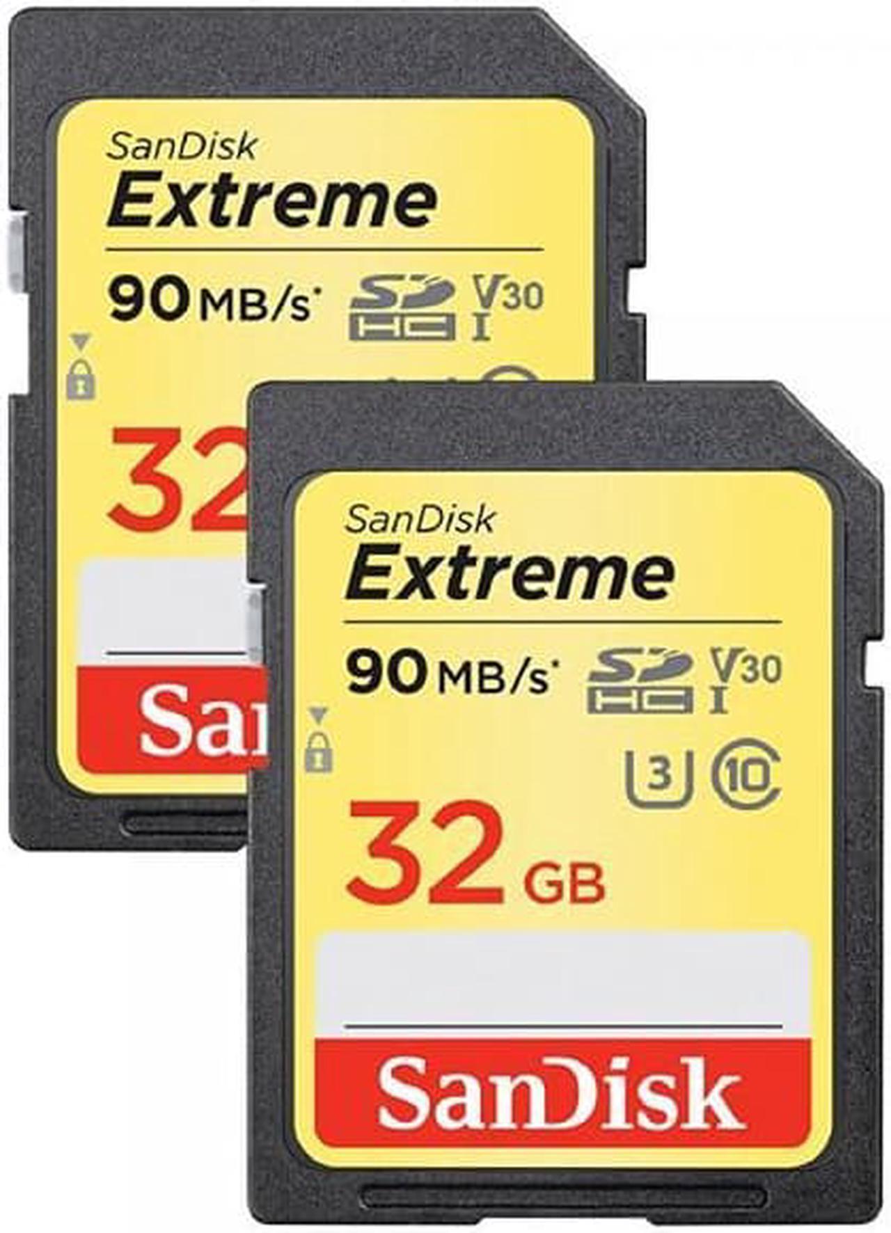 Alt view image 4 of 10 - SanDisk Extreme 32GB UHS-I Class 10 U3 SDXC Memory Card, 2 Pack