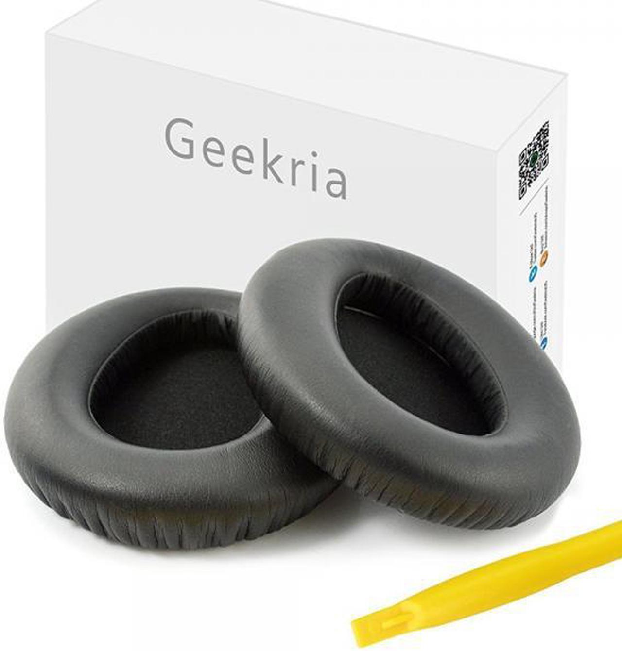 Alt view image 7 of 12 - Geekria QuickFit Protein Leather Replacement Ear Pads for SONY MDR-10RBT, MDR-10RNC, MDR-10R Headphones Ear Cushions, Headset Earpads, Ear Cups Repair Parts (Black)