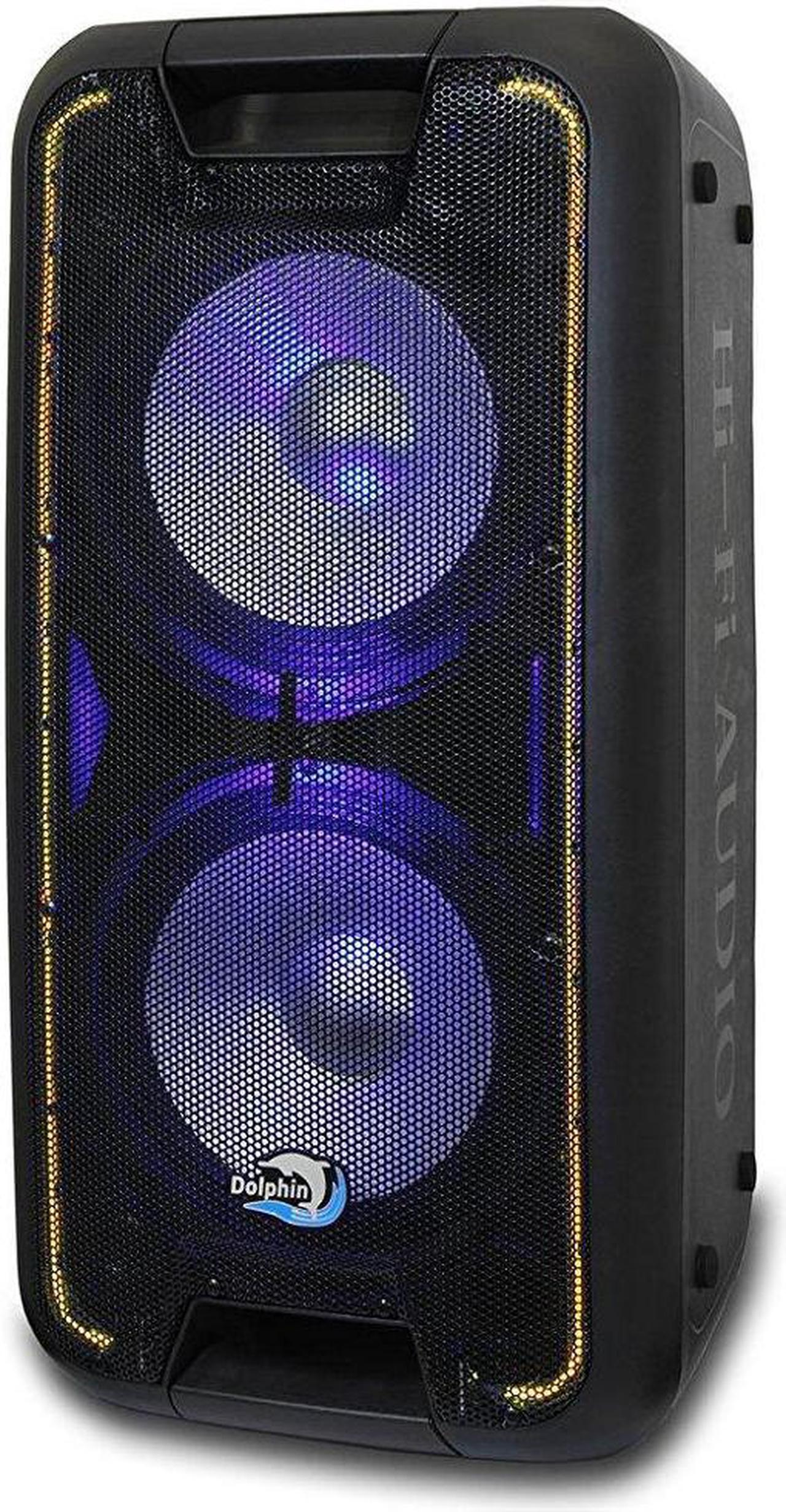 Main image of Dolphin SP-210RBT Rechargeable Dual 10" Party Speaker with Lights