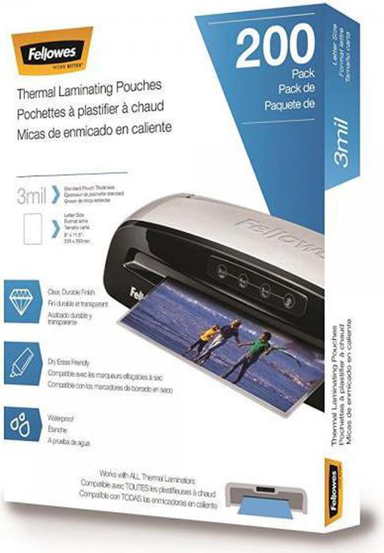 Alt view image 8 of 20 - Fellowes Laminating Pouches Letter Size Hot Pouch 9 x 11.5 3 mil 200 pack 5743401