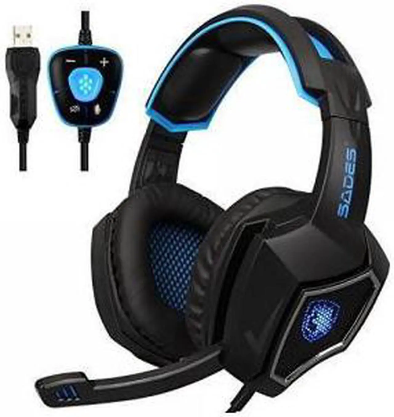 Alt view image 8 of 8 - SADES Spirit Wolf USB Gaming Headset 7.1 Surround Sound Stereo Headphone with Mic,Over-the-Ear Noise Isolating, Noise canceling earphone