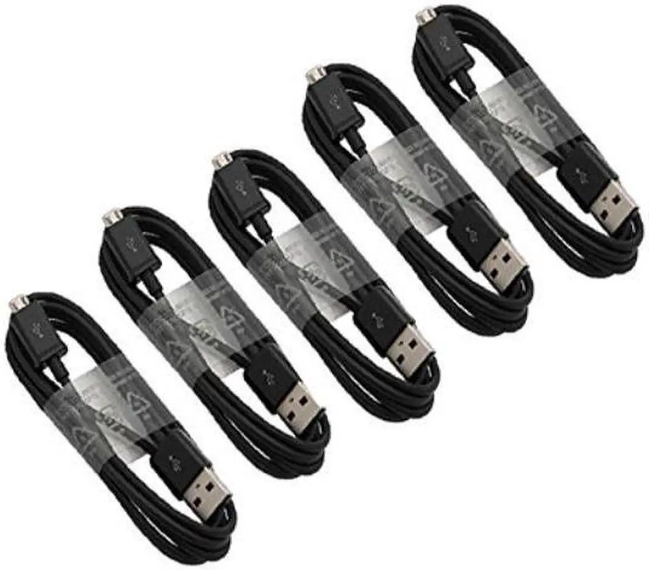 Main image of Samsung ECC1DU6BBE/ECB-DU4EBE 5-Feet Micro USB Charging Cable - Original OEM - Black, 5-Pack