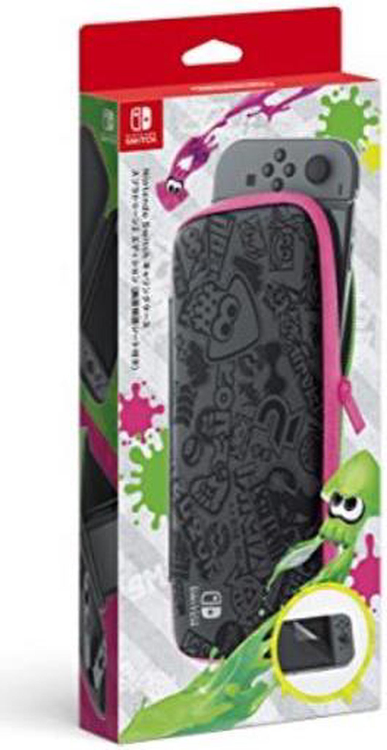 Main image of nintendo switch carrying case & screen protector splatoon 2 edition