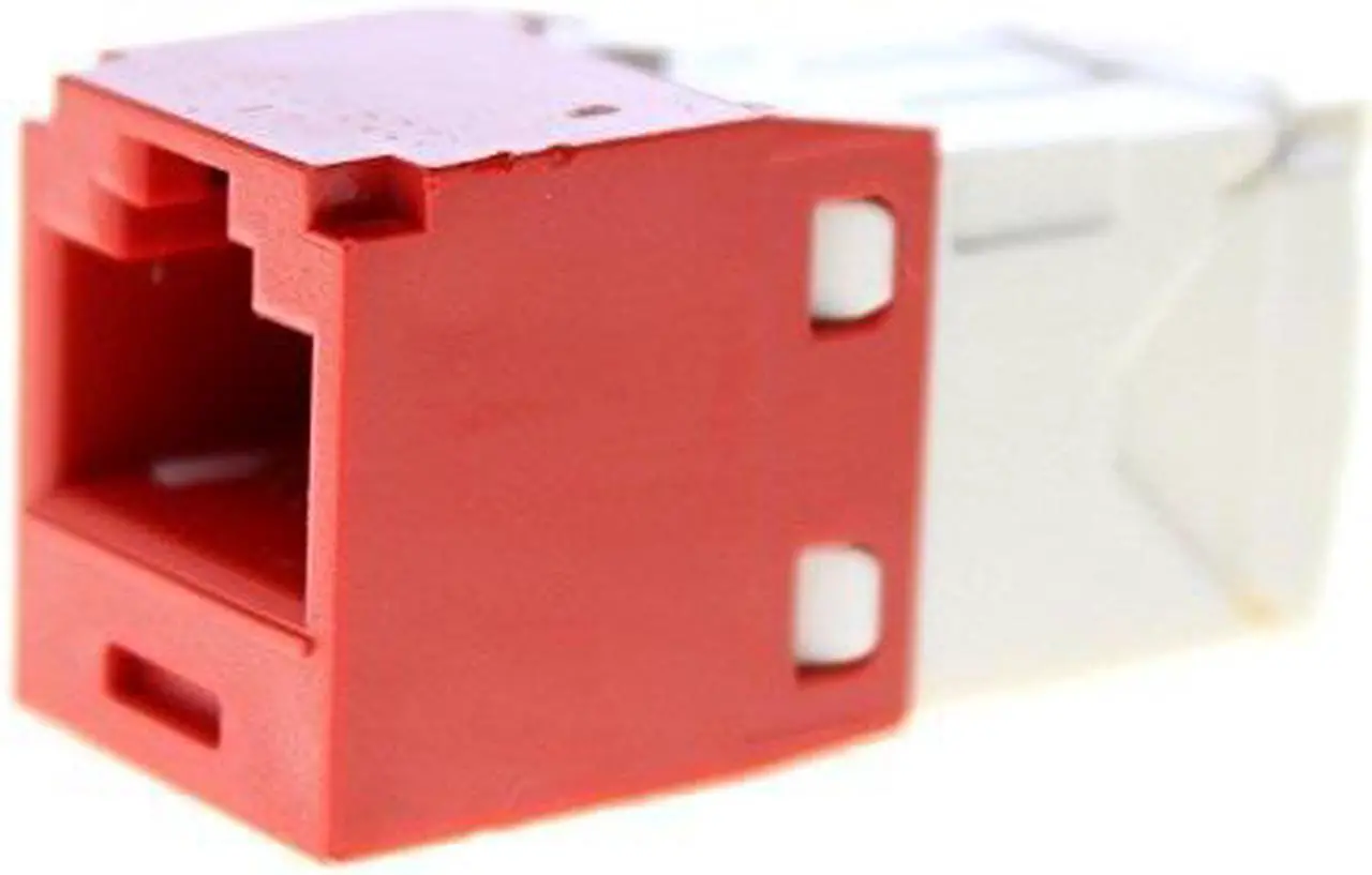 Main image of Panduit CJ688TGRD Mini-Com TX6 Plus Giga-Channel Cat6 Jack Module, Red
