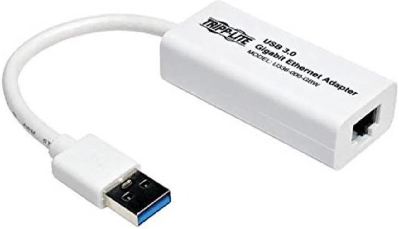 Main image of TRIPP LITE USB 3.0 SuperSpeed to Gigabit Ethernet NIC Network Adapter, White (U336-000-GBW)