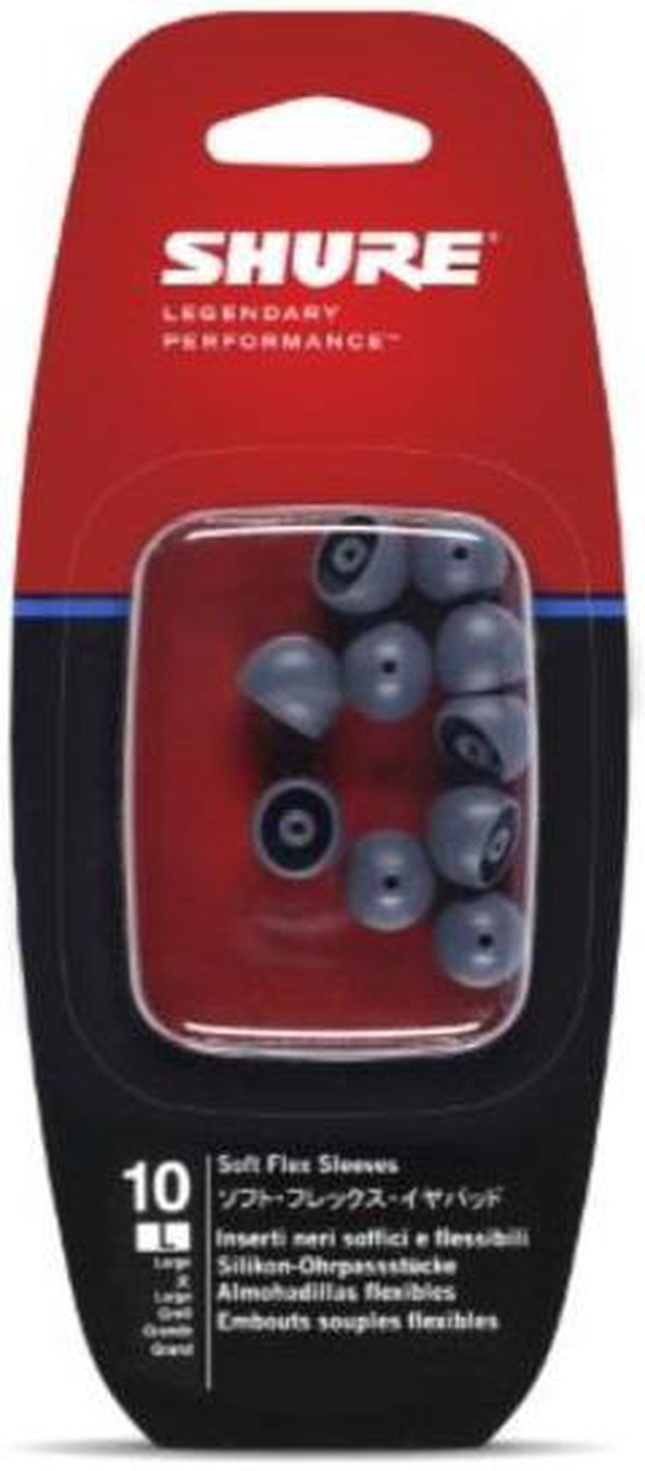 Alt view image 2 of 4 - Shure EASFX1-10L Large Soft Flex Sleeves for E1, E3 and E5 Earphones, 5 Pair