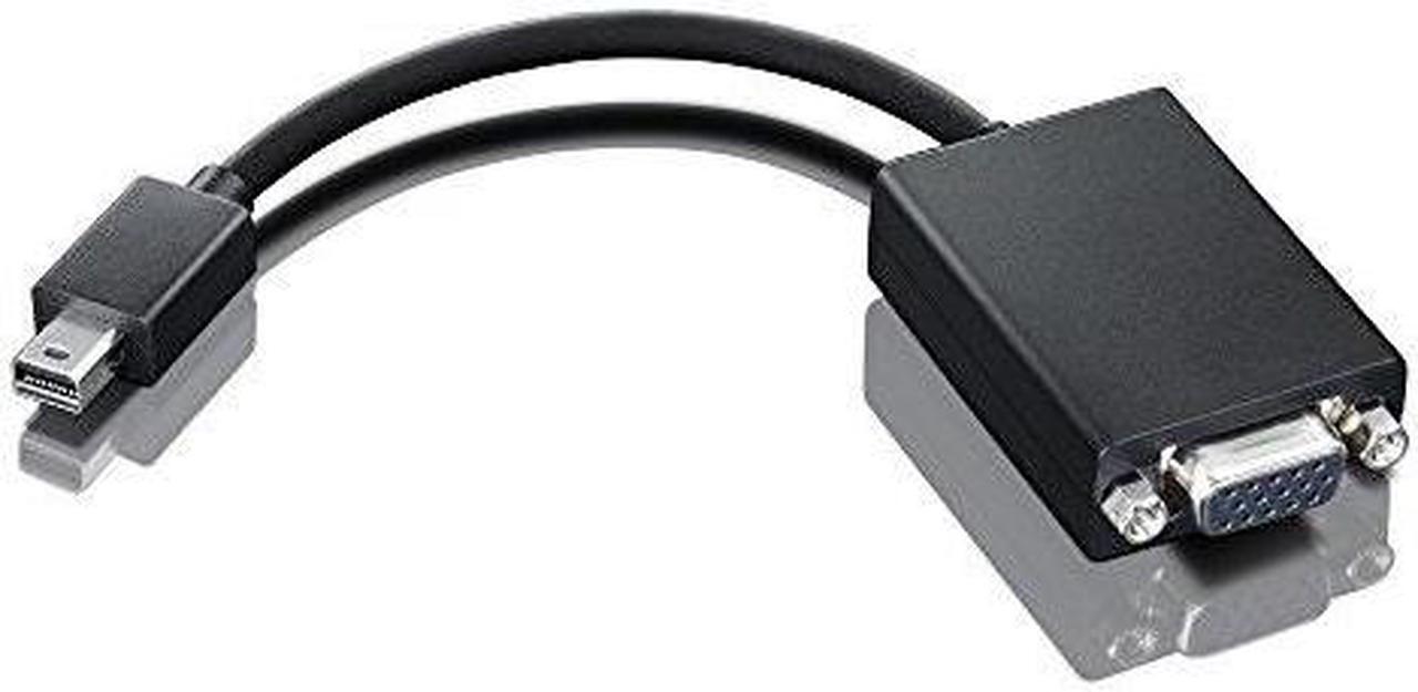 Main image of Lenovo Video Cable - Mini DisplayPort/VGA for Video Device, Projector, Monitor, TV - 7.80" - 1 x Mini DisplayPort Male Digital Audio/Video - 1 x HD-15 Female VGA - Black