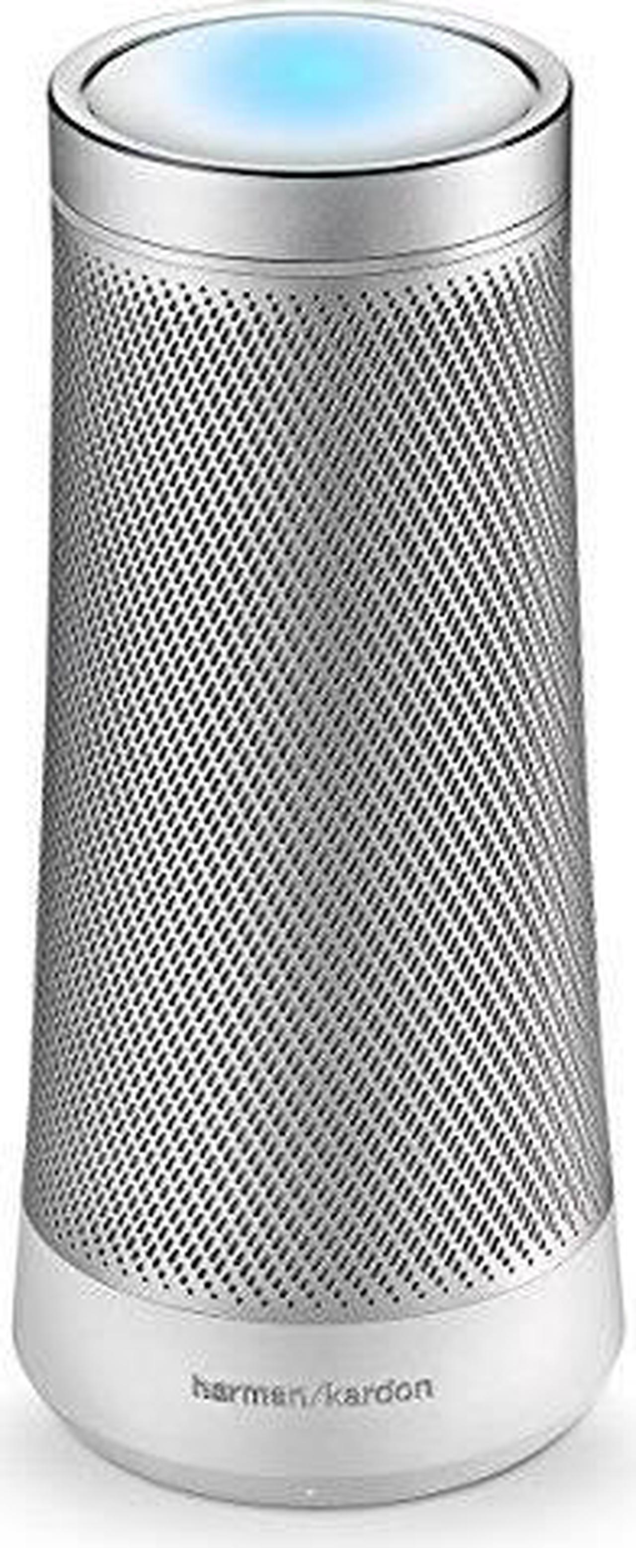 Alt view image 5 of 18 - Harman Kardon INVOKE Voice-Activated Speaker with Cortana HKINVOKESILAM (Silver)