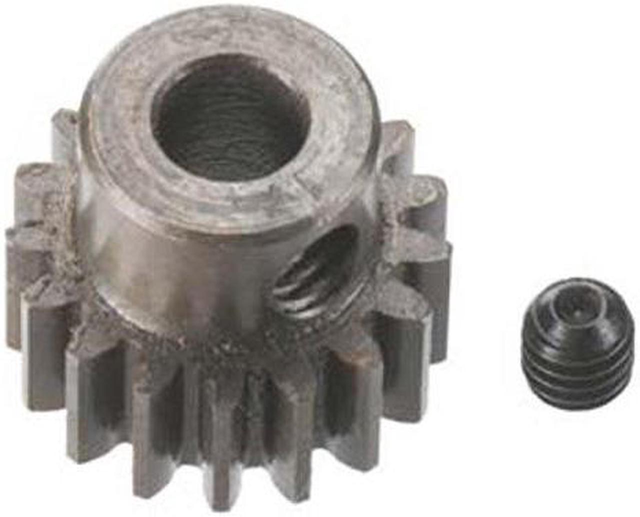 robinson racing products 8717 hard bore 0.8 module pinion gear, 17t, 5mm