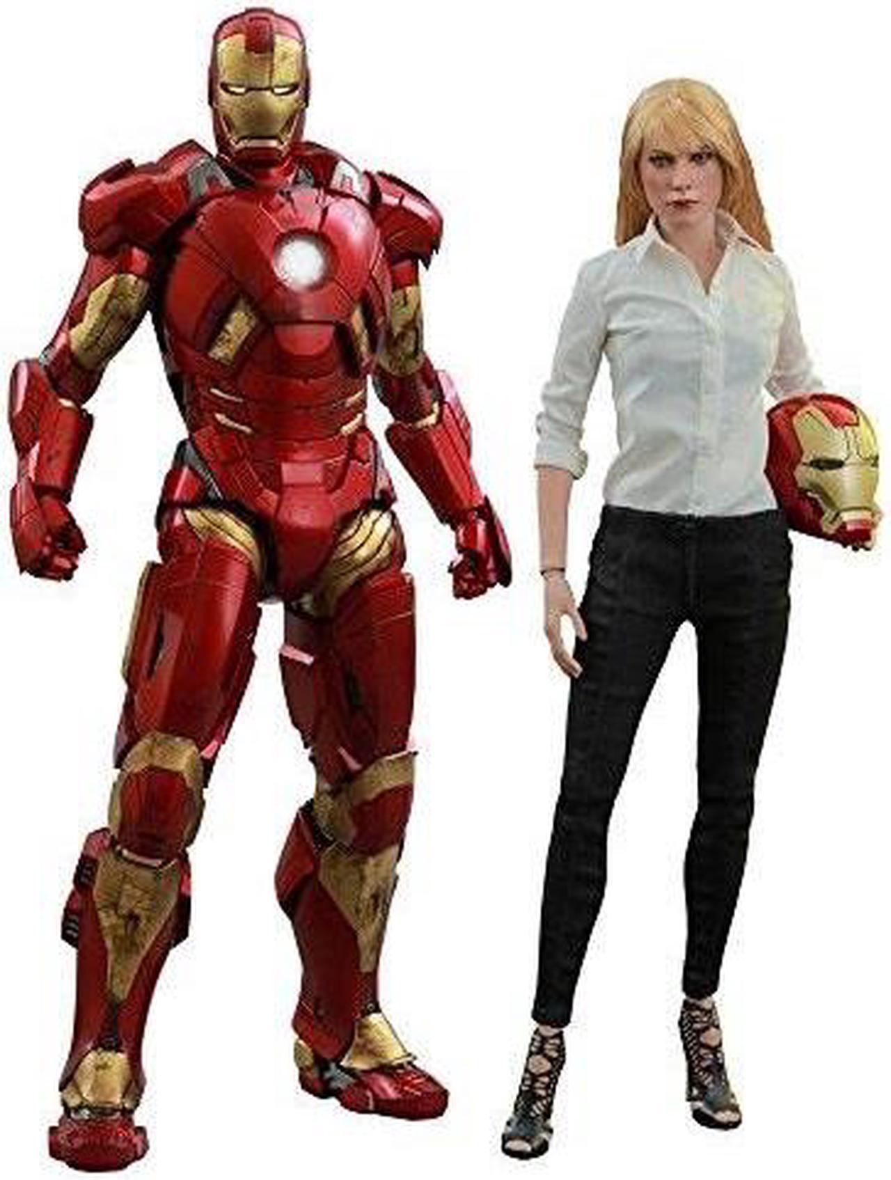 iron man 3 movie masterpiece pepper potts and mark ix armor collectible figure