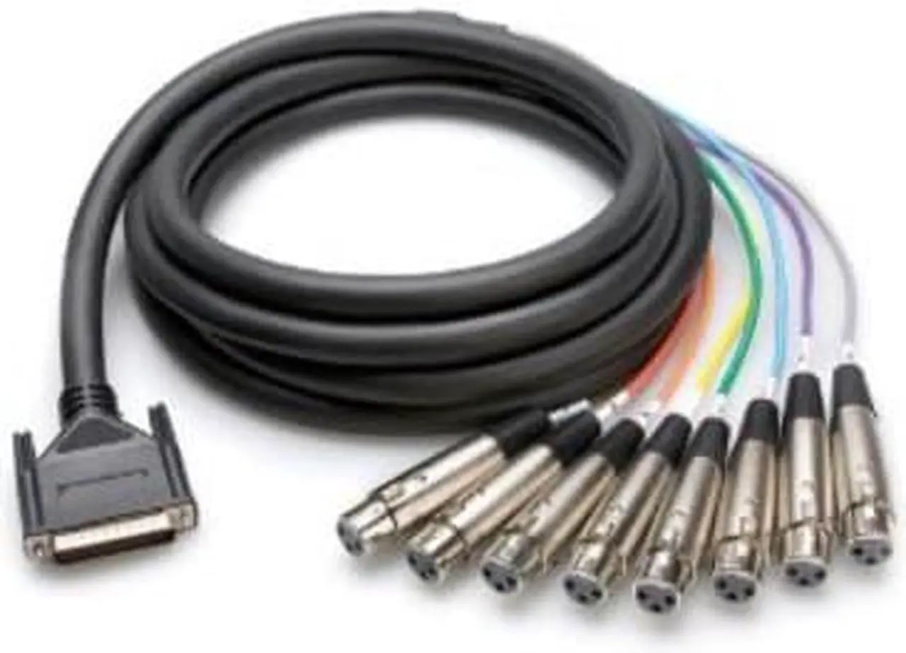 Alt view image 4 of 11 - Hosa DTF-803 9 ft. (3m) 8-channel, DB-25 to 3-pin XLR Female Snake